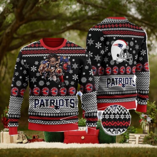 New England Patriots Logo Cute Christmas Gift Ugly Christmas Sweater For Fans