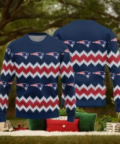 New England Patriots Logo Knitted Pattern Ugly Christmas Sweater