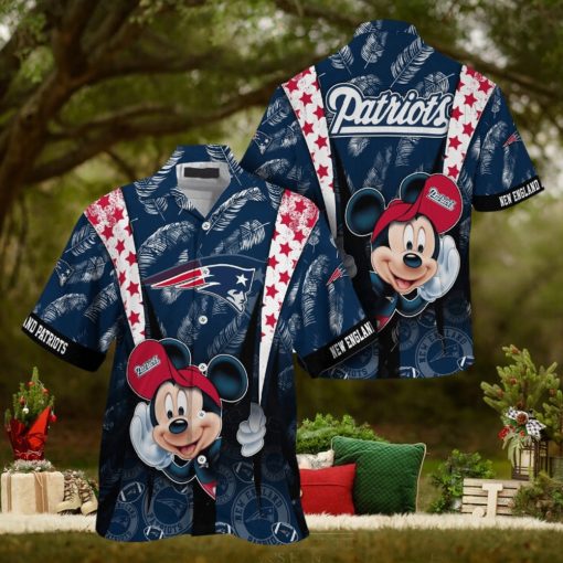 New England Patriots Mickey Mouse Hawaiian Shirt, NFL Hawaiian Shirt