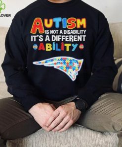 New England Patriots NFL Autism Is Not A Disability 2024 Shirt