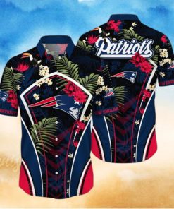 New England Patriots NFL Flower Tropical Floral Hawaiian Shirt Gift For Fans