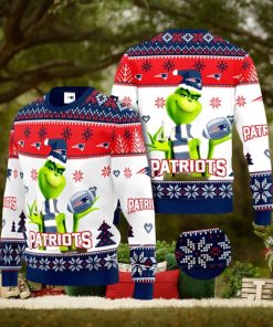 New England Patriots NFL Grinch Ugly Christmas Sweater Xmas 3D Printed Christmas Sweater Gift