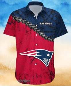 New England Patriots NFL Grunge Polynesian Tattoo Hawaiian Shirt