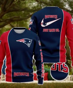 New England Patriots NFL Just Hate Us Personalized For Fans Sweater New 1 New England Patriots NFL Just Hate Us Personalized For Fans Sweater New