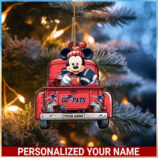 New England Patriots NFL Mickey Ornament Personalized Your Name SP12102352ID05