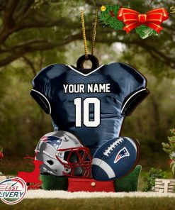 New England Patriots NFL Sport Ornament Custom Name And Number 2023 Christmas Tree Decorations
