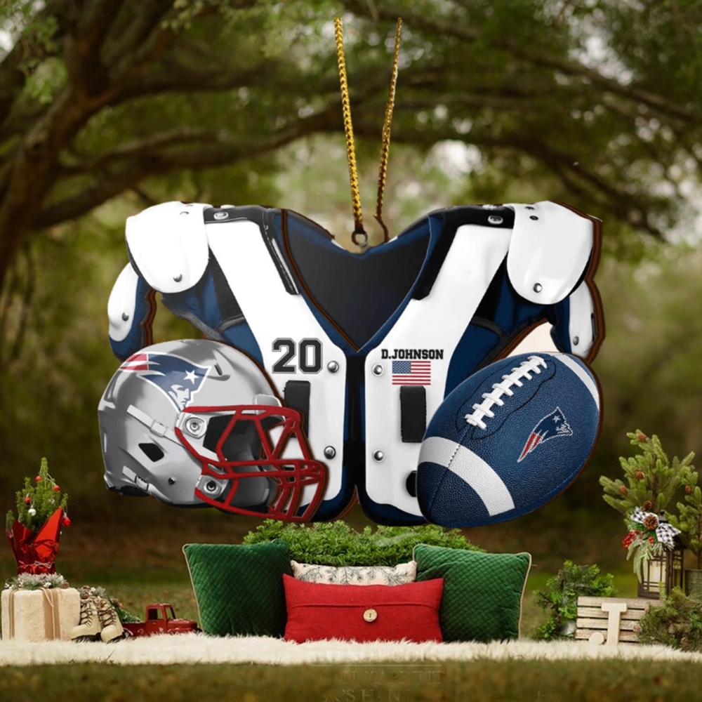 New England Patriots NFL Sport Ornament Custom Your Name And Number New England Patriots NFL Sport Ornament Custom Your Name And Number