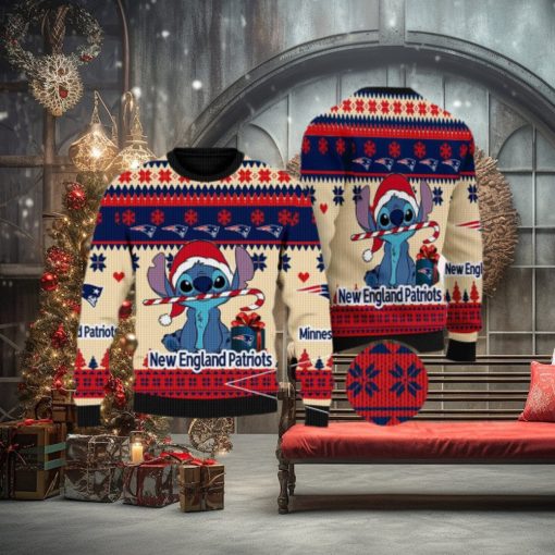 New England Patriots NFL Stitch New Ugly Christmas Sweater For Men And Women Gift Fans