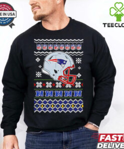 New England Patriots NFL football Christmas helmet shirt