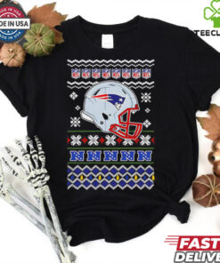 New England Patriots NFL football Christmas helmet shirt