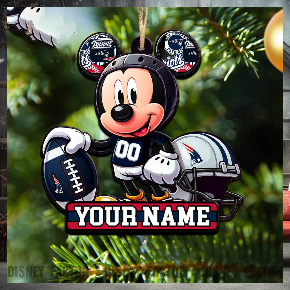 New England Patriots Ornaments, Mickey Christmas Decorations, Nfl Football Christmas New England Patriots Ornaments, Mickey Christmas Decorations, Nfl Football Christmas