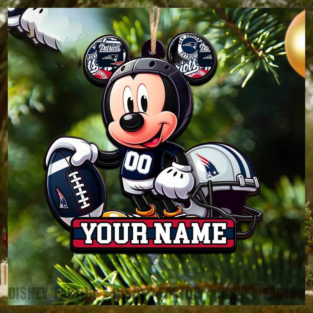 New England Patriots Ornaments, Mickey Christmas Decorations, Nfl Football Christmas New England Patriots Ornaments, Mickey Christmas Decorations, Nfl Football Christmas