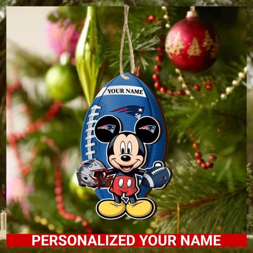 New England Patriots Personalized Your Name Mickey Mouse And NFL Team Ornament SP161023181ID03