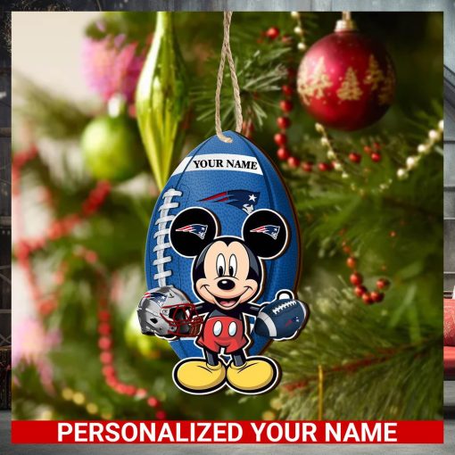 New England Patriots Personalized Your Name Mickey Mouse And NFL Team Ornament SP161023181ID03