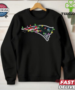 New England Patriots Primary Logo Holiday Lights T Shirt