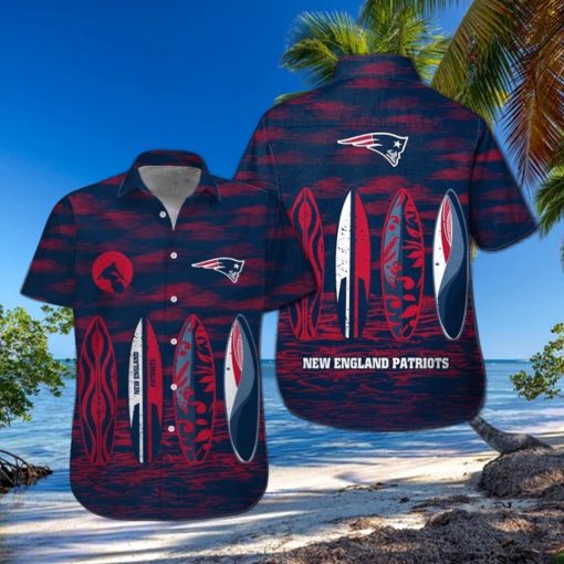 New England Patriots Short Sleeve Button Up Tropical Hawaiian Shirt VER016