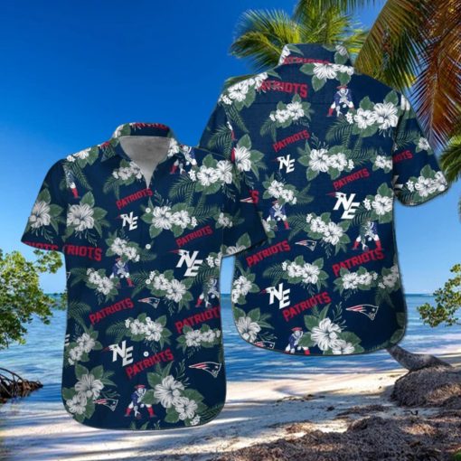 New England Patriots Short Sleeve Button Up Tropical Hawaiian Shirt VER024