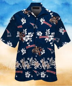 New England Patriots Short Sleeve Button Up Tropical Hawaiian Shirt VER026