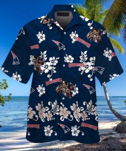 New England Patriots Short Sleeve Button Up Tropical Hawaiian Shirt VER026