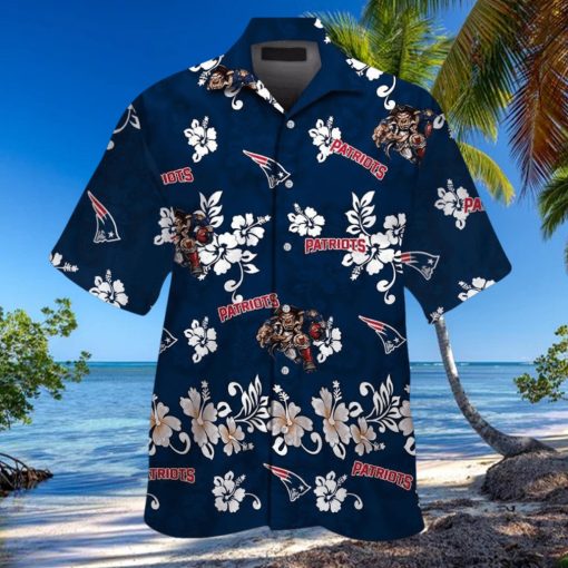 New England Patriots Short Sleeve Button Up Tropical Hawaiian Shirt VER026