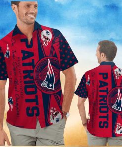 New England Patriots Short Sleeve Button Up Tropical Hawaiian Shirt VER05