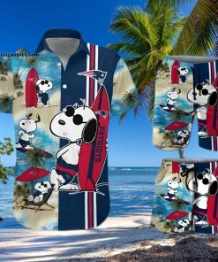 New England Patriots Snoopy All Over Print Hawaiian Shirt And Beach Shorts