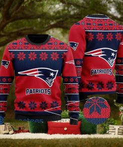 New England Patriots Snowflakes Pattern Ugly Christmas Sweater Christmas Gift