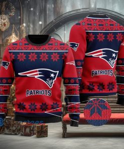 New England Patriots Snowflakes Pattern Ugly Christmas Sweater Christmas Gift