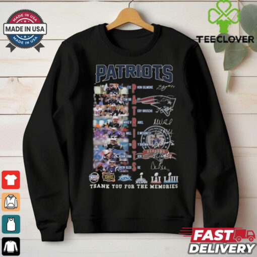 New England Patriots Soccer Team Thank You For The Memories Signatures Shirt