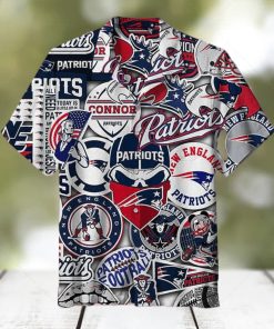 New England Patriots Striped Men’s Hawaiian Shirt