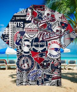 New England Patriots Striped Men’s Hawaiian Shirt