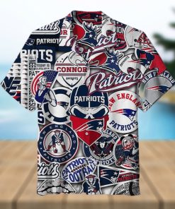 New England Patriots Striped Men’s Hawaiian Shirt