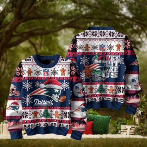 New England Patriots They Not Like Us Christmas Happy Holidays Ugly Sweater