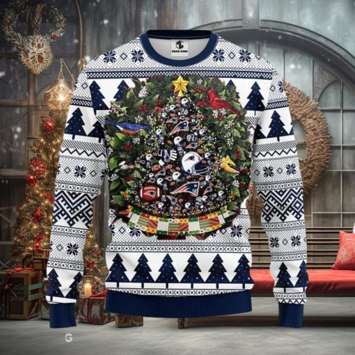 New England Patriots Tree Ball Xmas Ugly Christmas Sweater Best Christmas Gift Ideas