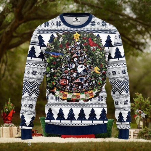 New England Patriots Tree Ball Xmas Ugly Christmas Sweater Best Christmas Gift Ideas