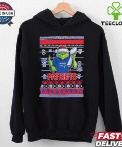 New England Patriots X Grinch Christmas with Super Bowl Trophy ugly Christmas shirt