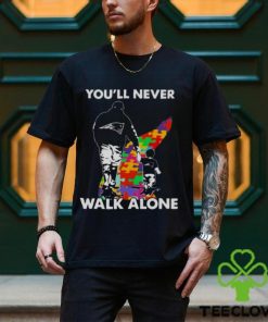 New England Patriots You’ll Never Walk Alone Dad And Son Autism T Shirt