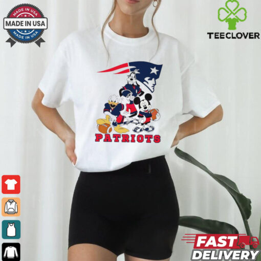 New England Patriots football NFL Mickey and friends cartoon shirt