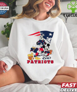 New England Patriots football NFL Mickey and friends cartoon shirt