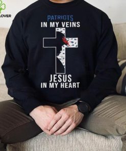 New England Patriots in My Veins Jesus in My Heart 2024 Shirt