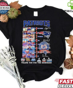 New England Patriots thank you for the memories players signatures shirt 3 New England Patriots thank you for the memories players signatures shirt