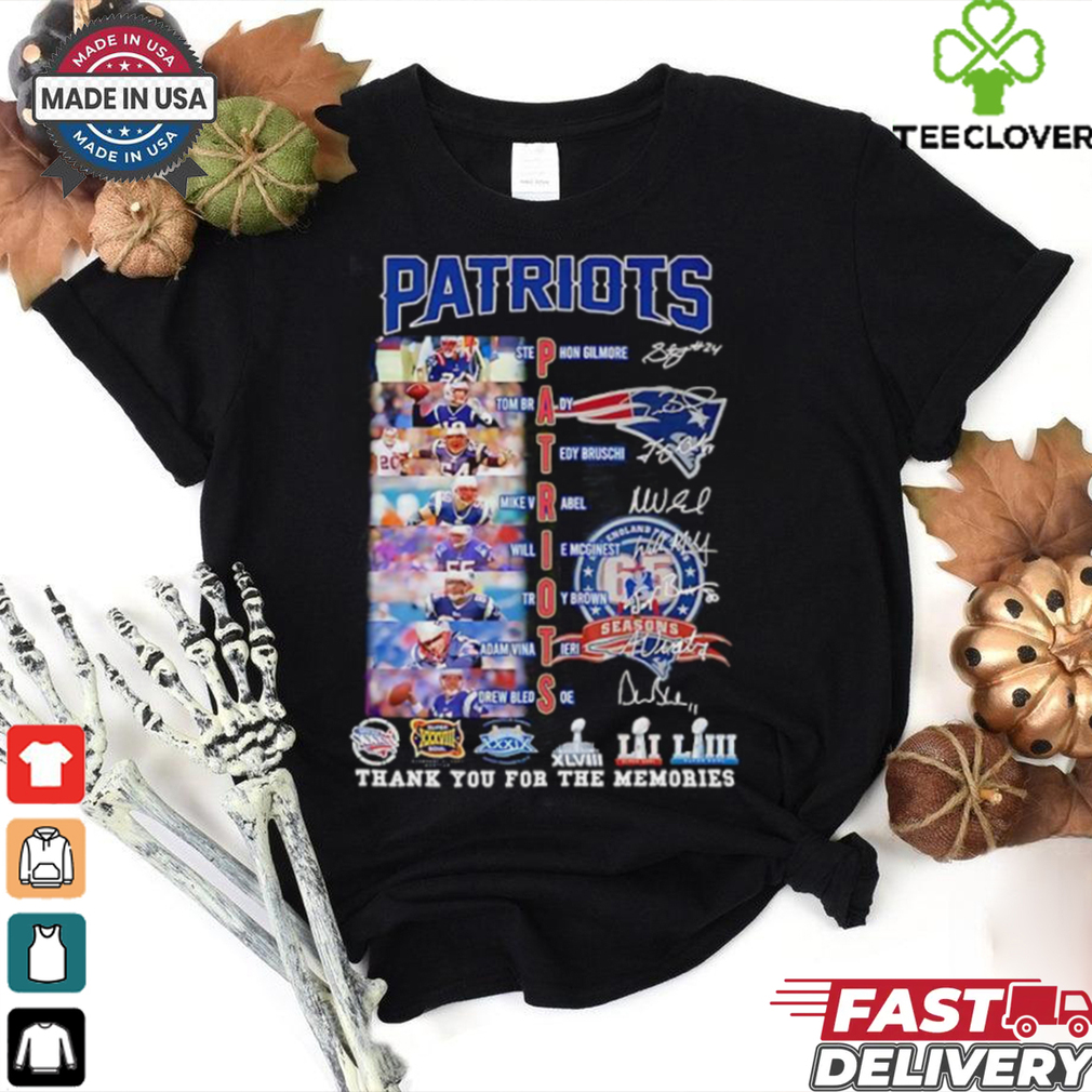 New England Patriots thank you for the memories players signatures shirt New England Patriots thank you for the memories players signatures shirt