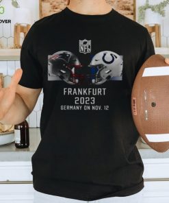 New England Patriots vs Indianapolis Colts 2023 Frankfurt Game Essential Helmet Shirt