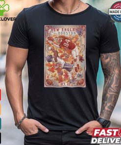New England Patriots vs. Houston Texas October 13, 2024 NFL Week 6 Game Poster shirt