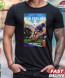 New England Patriots vs. Los Angeles Rams November 17, 2024 NFL Week 11 Game Poster shirt