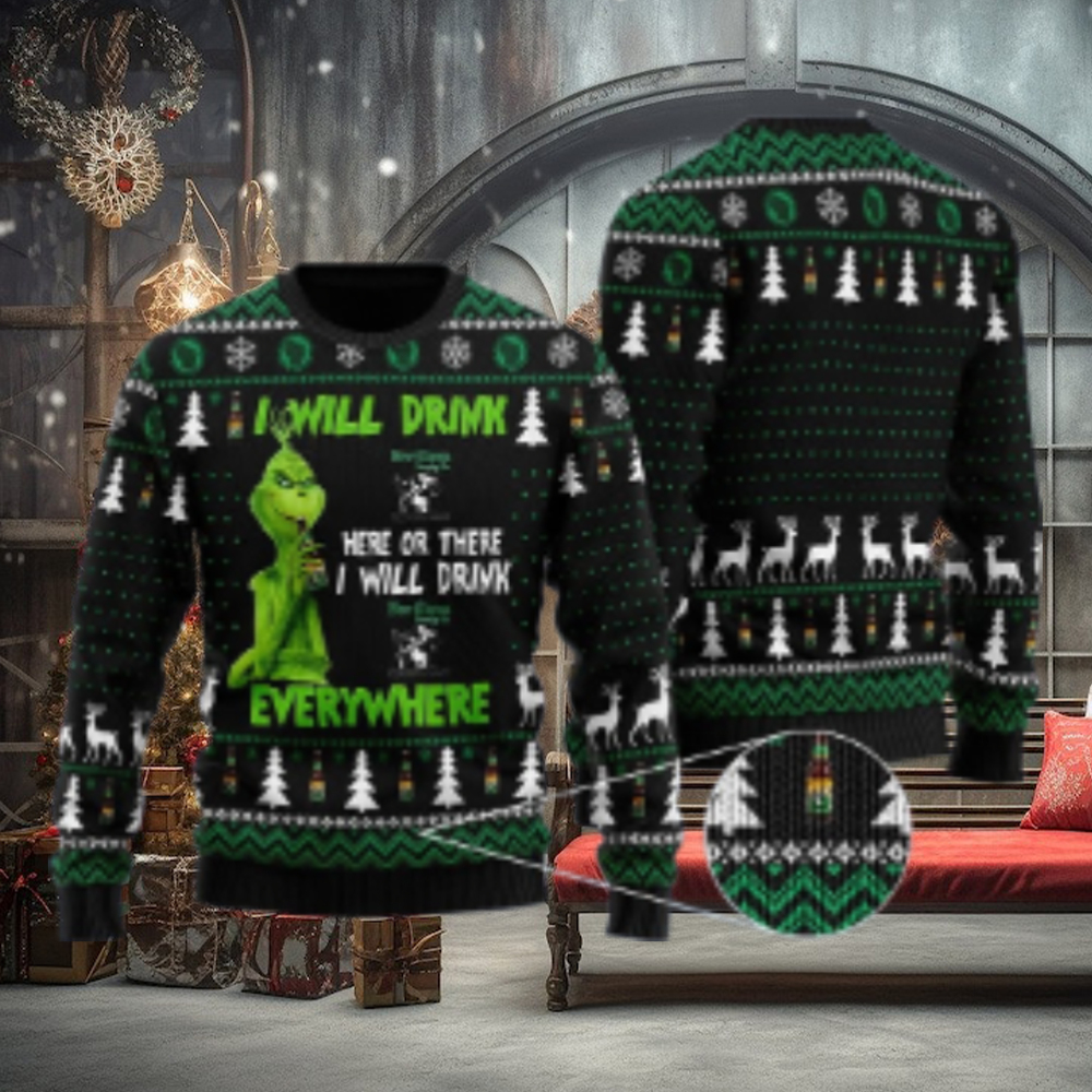 New Glarus Grinch Will Drink Everywhere Ugly Sweater New Glarus Grinch Will Drink Everywhere Ugly Sweater