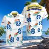 New Holl And Agriculture All Over Print Summer Short Sleeve Hawaiian Beach Shirt – White