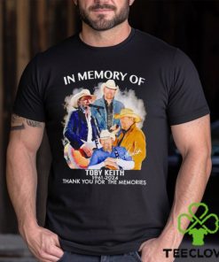 New In memory of Toby Keith 1961 2024 thank you for the memories shirt