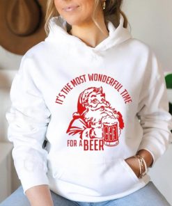 New It’S The Most Wonderful Time For A Beer Santa Christmas T hoodie, sweater, longsleeve, shirt v-neck, t-shirt