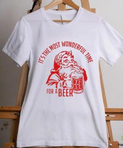 New It’S The Most Wonderful Time For A Beer Santa Christmas T hoodie, sweater, longsleeve, shirt v-neck, t-shirt